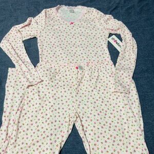 Pink Floral Pajama Set